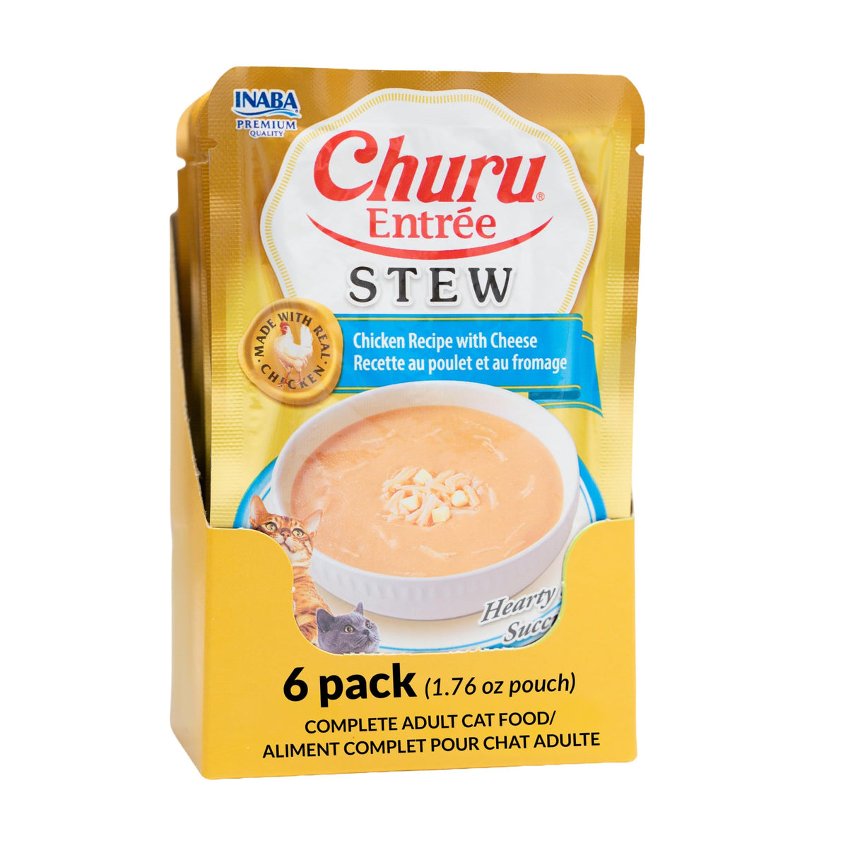 INABA Churu Entrée Stew: bolsa abierta lista para servir.