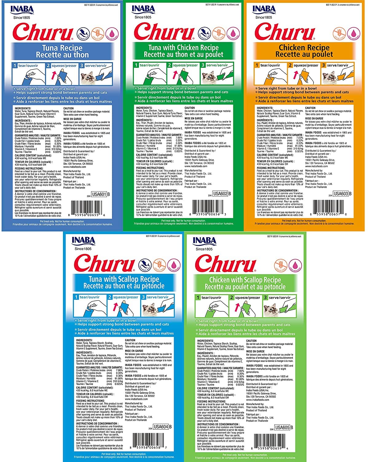 INABA Churu: gato lamido del tubo, snack interactivo.