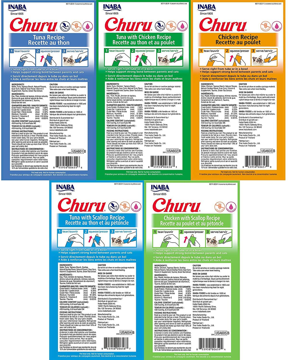 INABA Churu: gato lamido del tubo, snack interactivo.