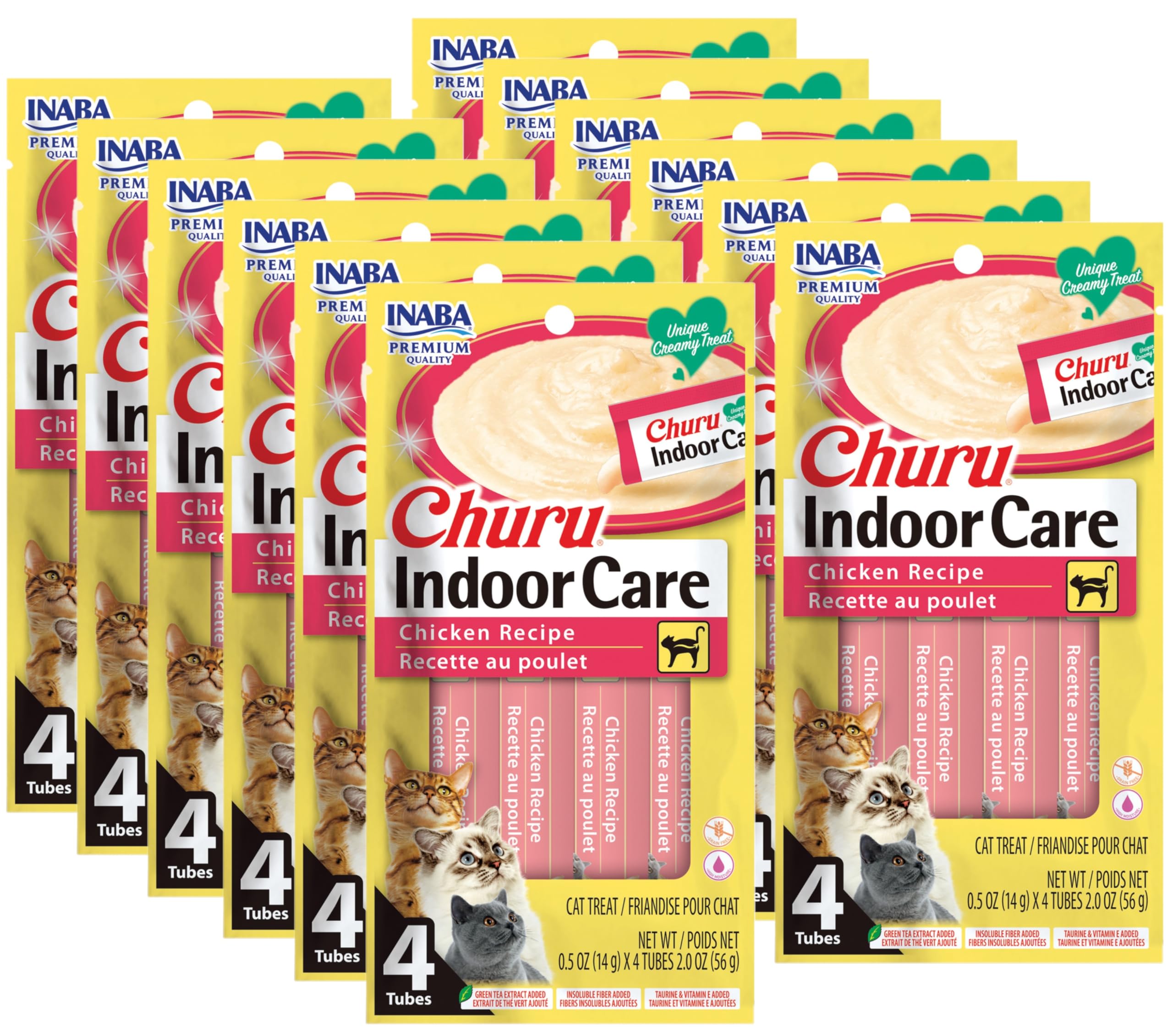 INABA Churu puré cremoso para control de bolas de pelo en gatos
