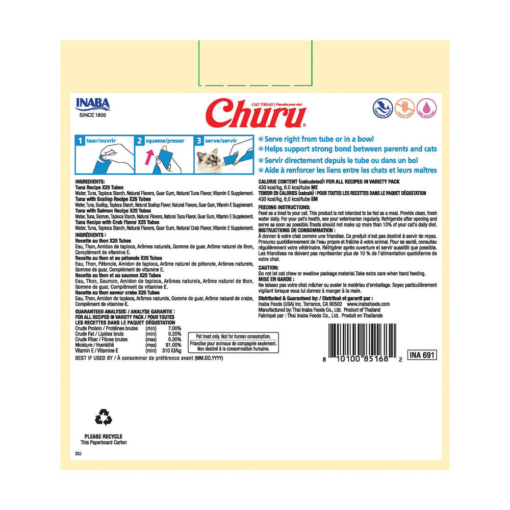 INABA Churu como premio diario para gatos, sabor sabroso y saludable