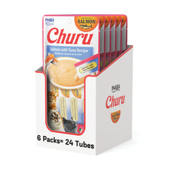 INABA Churu Salmón, tubo cremoso para premio diario y vínculo con tu gato.