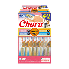 INABA Churu Salmón tubo 0.5 oz listo para premiar con sabor intenso