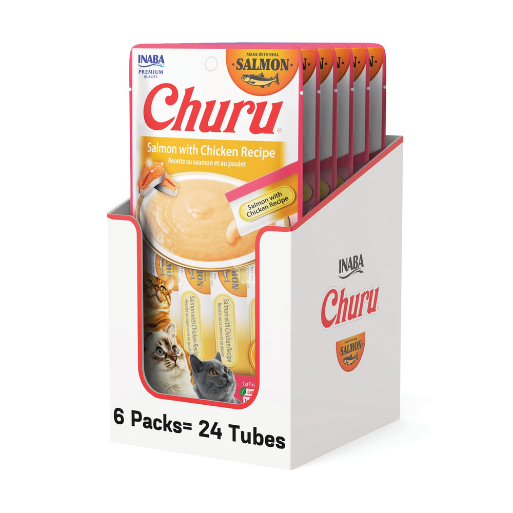 INABA Churu salmón, tubo para premiar al gato con sabor delicioso