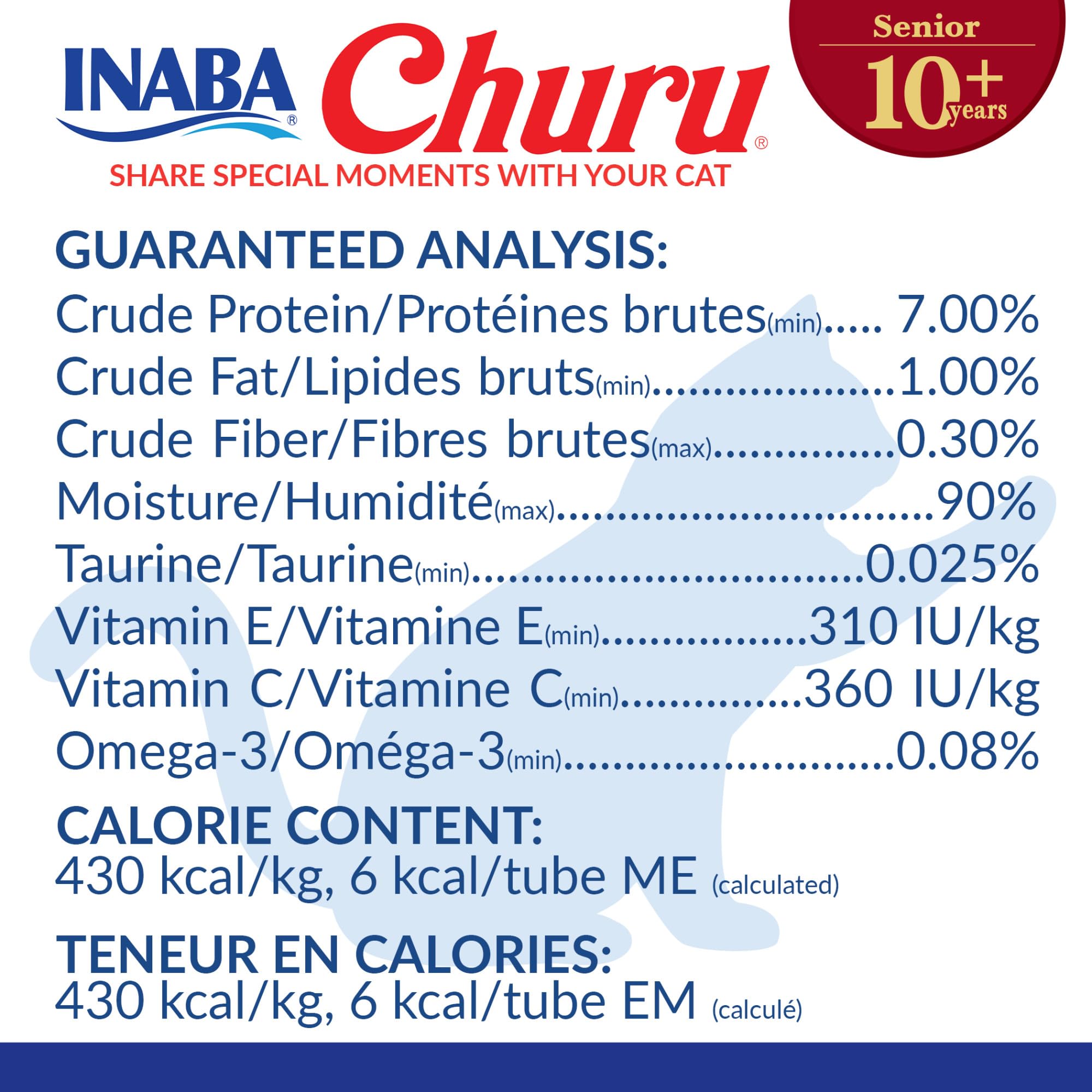 Tubo abierto de INABA Churu Senior 10+ mostrando crema cremosa