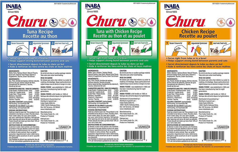 INABA Churu: tubo cremoso de atún, perfecto para premiar con un tentempié.