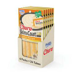 INABA Churu tubitos pollo para piel y pelaje saludables.