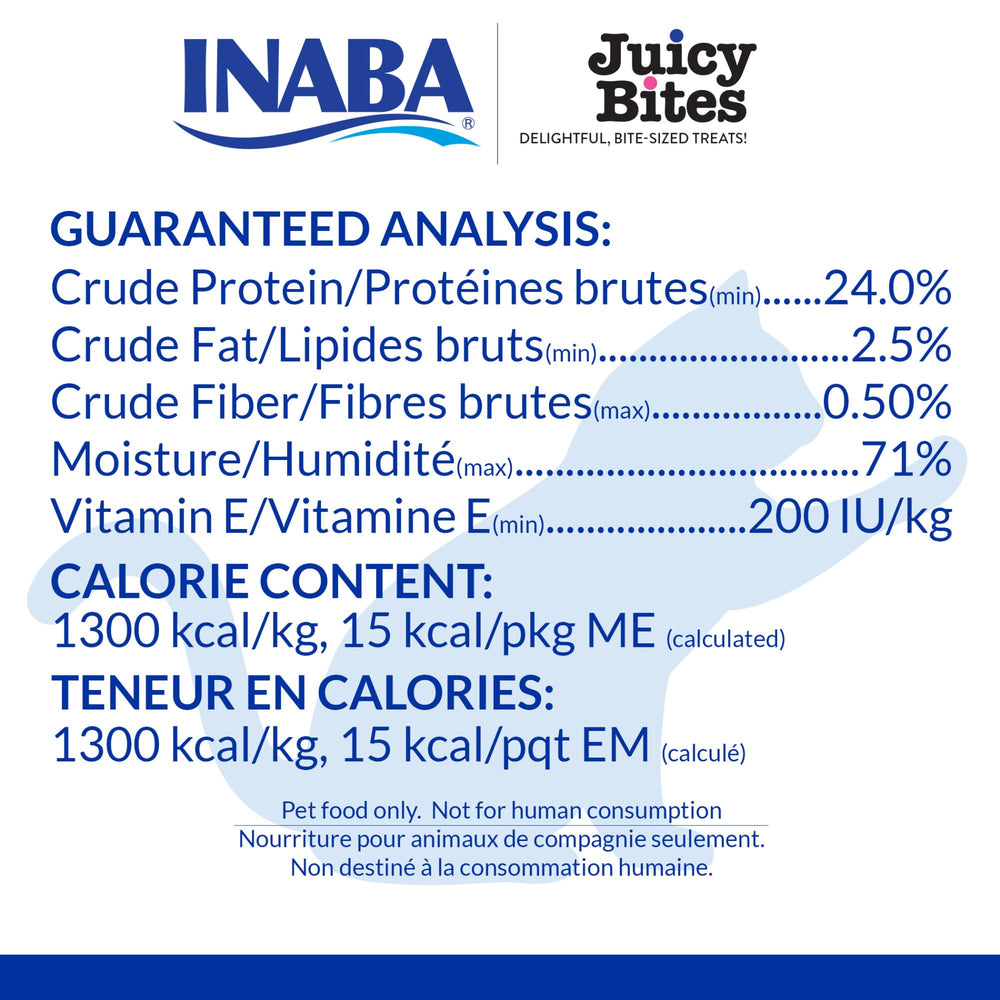 INABA Juicy Bites atún y pollo, ideal para premio a mano