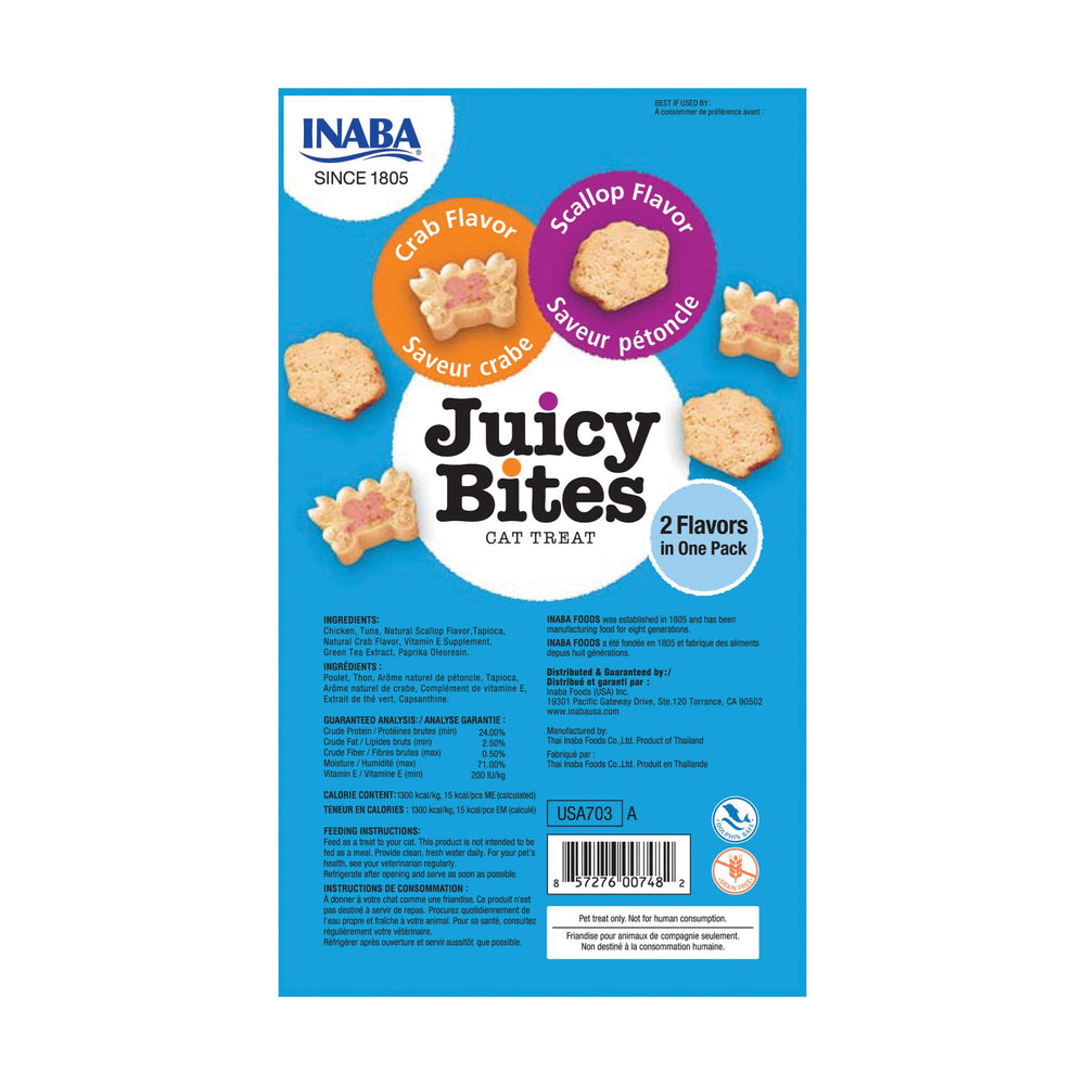INABA Juicy Bites pez y almeja, bocadito jugoso para cada ocasión