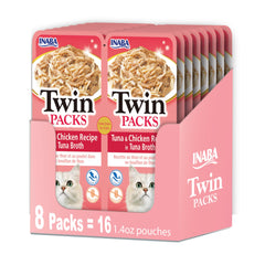 INABA paquets jumelés chat emballage double prêt à servir avec gelée bouillon