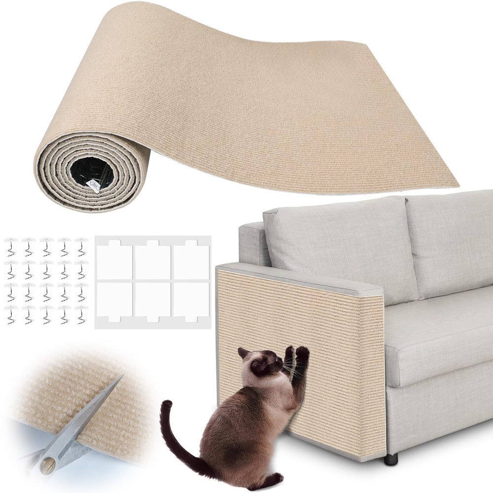 Inchoco almohadilla rasca-gato 78.7x15.8, protección frontal para muebles.