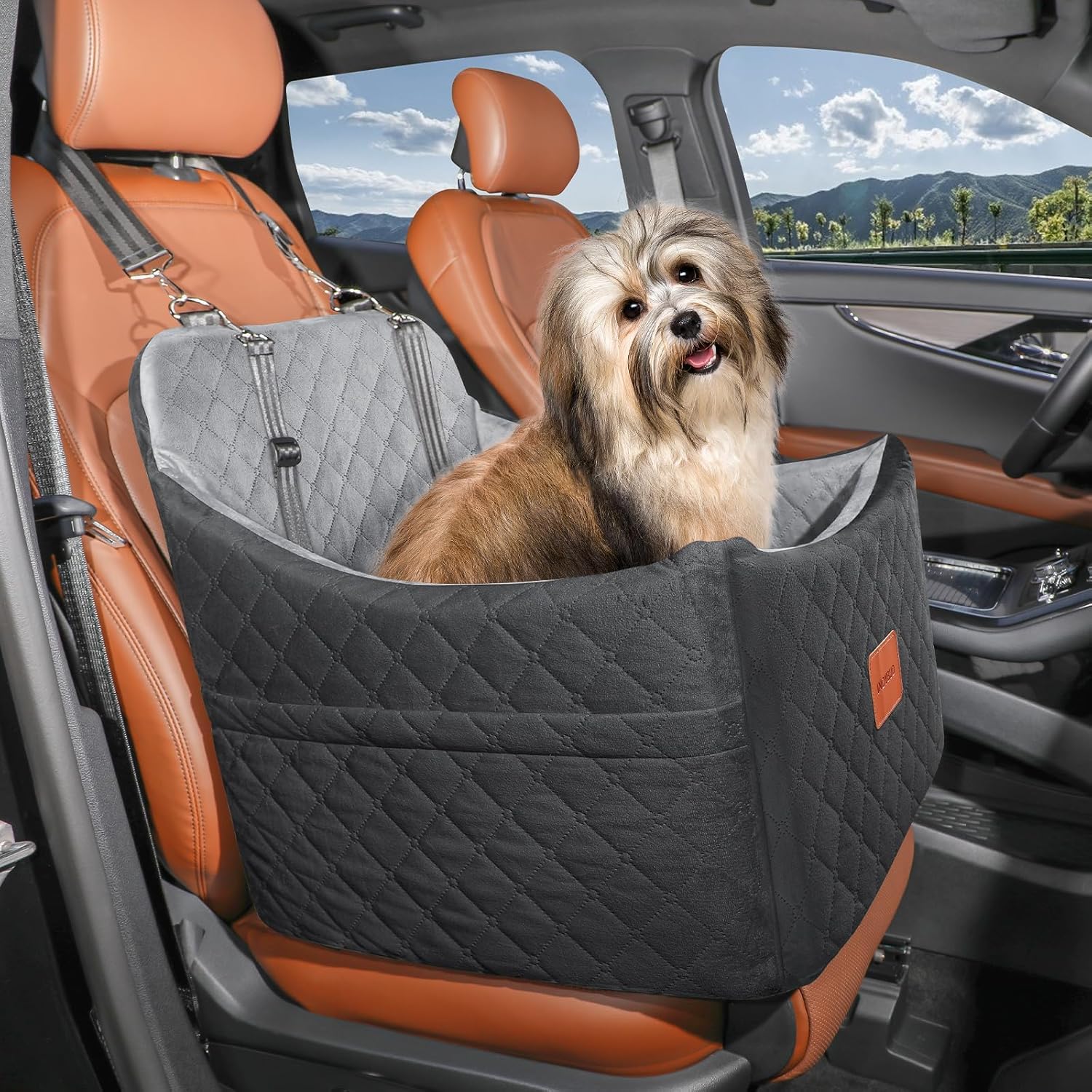 INDYBUD asiento-perro-coche, altura-elevada, mejor visión y menor estrés en trayectos.
