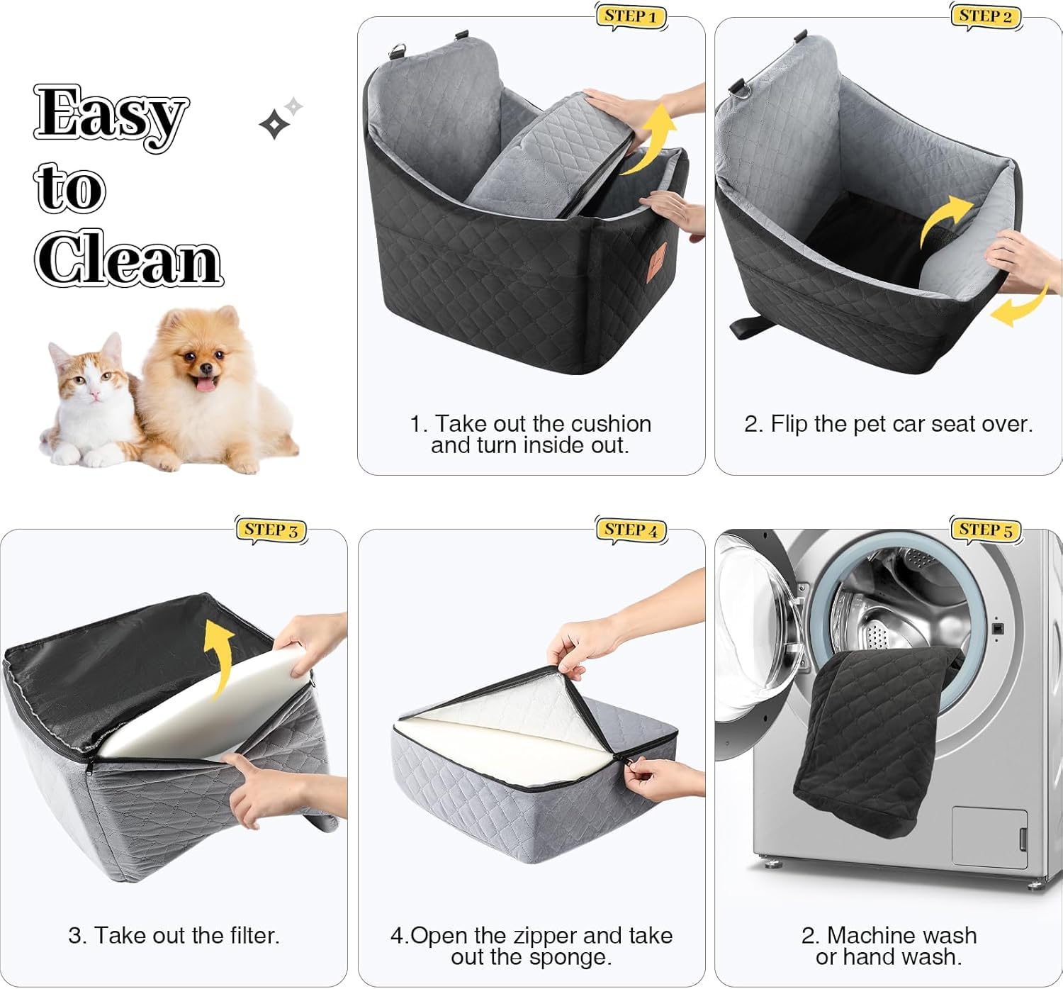 INDYBUD dos-correas-seguridad-perro-coche, seguro a la mascota sin limitar su movimiento.