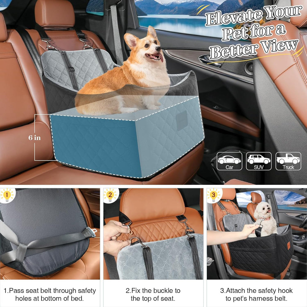 INDYBUD instalación-facil-perro-coche, montaje rápido para viajes espontáneos.