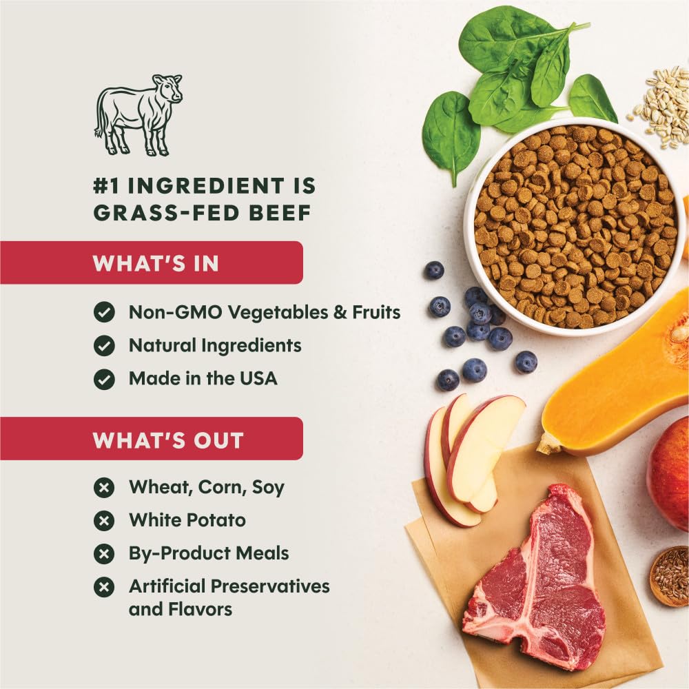 Instinct BeNatural, carne real de res como ingrediente principal y visible.