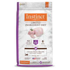 Instinct conejo real, alimento seco para gatos, sabor natural y digestión suave.