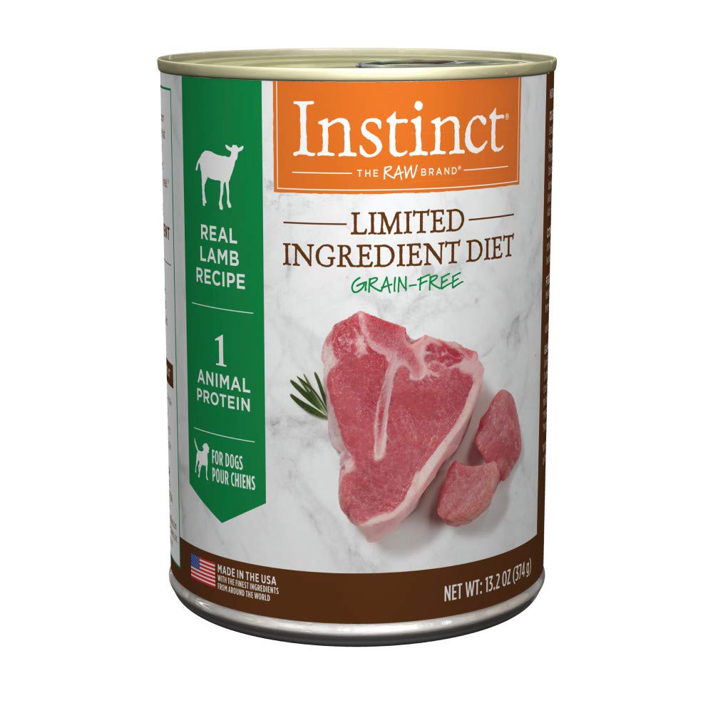 Instinct con cordero en lata para perros sensibles, proteína simple.