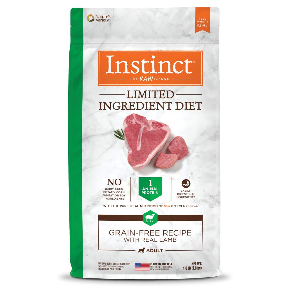 Instinct dieta ingredientes limitados cordero, bolsa de croquetas para sensibilidades.