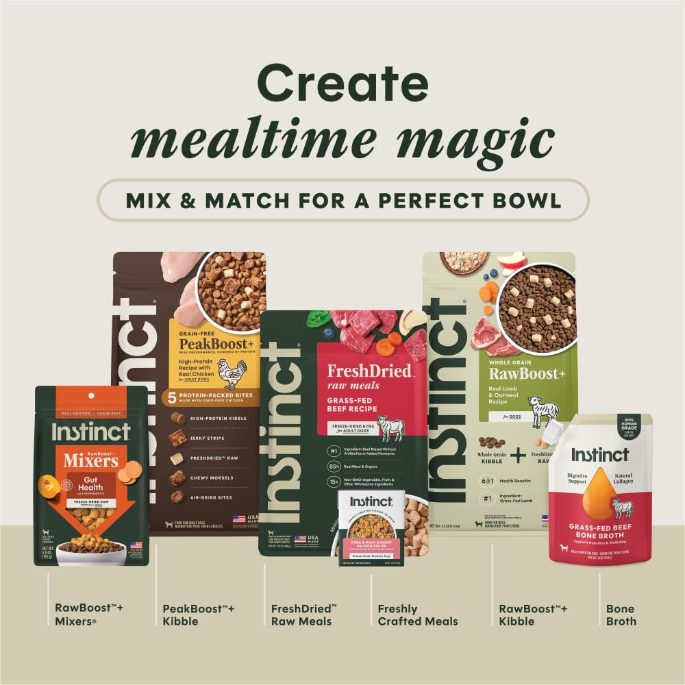 Instinct FreshDried ingredientes naturales y proteína responsable.