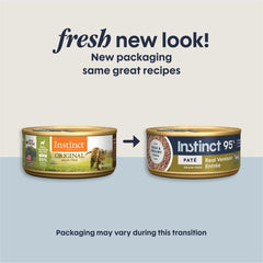 Instinct Original Pate textura suave en lata, perfecta para comer con facilidad