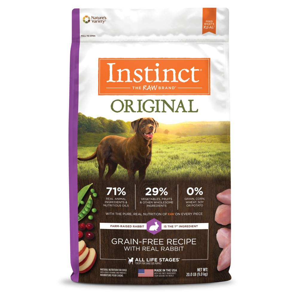 Instinct Original croquetas sin grano con conejo real para perros activos