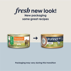Instinct Original Pate para gatos sin granos, ingredientes naturales, sin rellenos.
