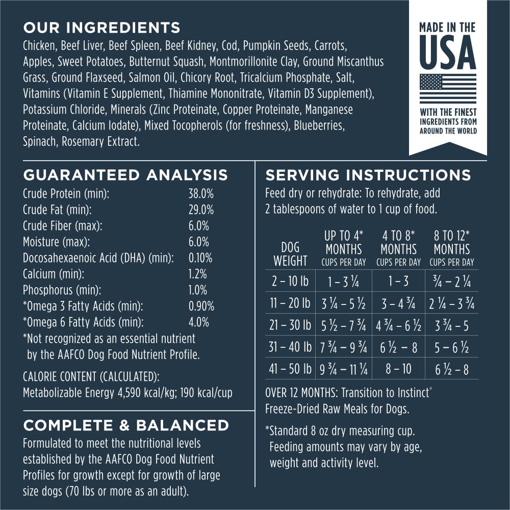 Instinct Puppy FreshDried Bites: apoyo digestivo y vitalidad en cachorros