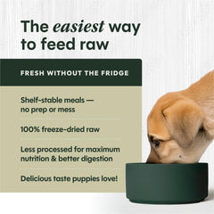 Aroma natural de Instinct Puppy FreshDried Bites que invita a comer