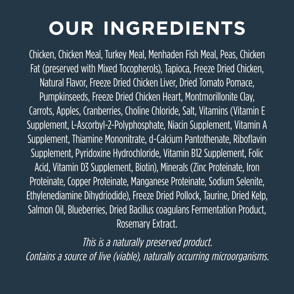 Producto hecho en EE. UU. con ingredientes seleccionados para Instinct Raw Boost.