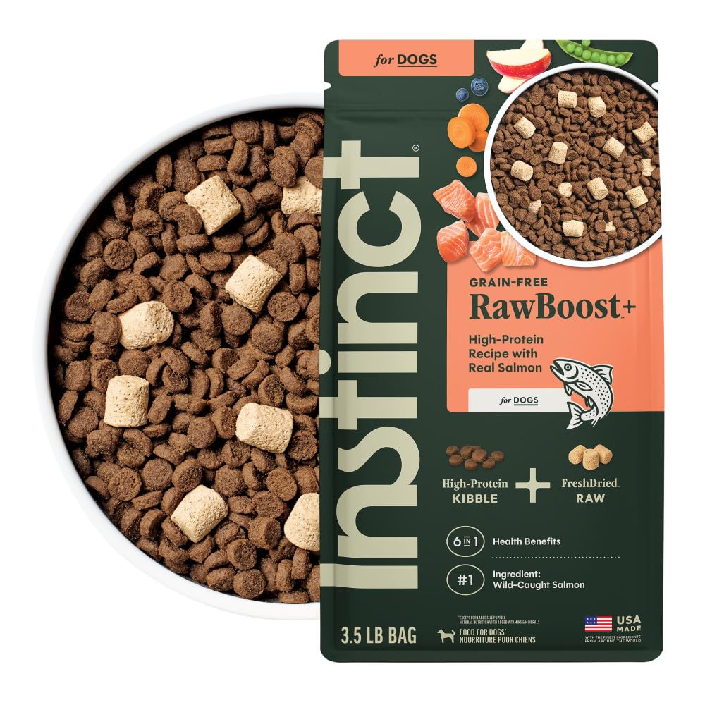 Instinct RawBoost con salmón real, proteína de alta calidad para músculos fuertes