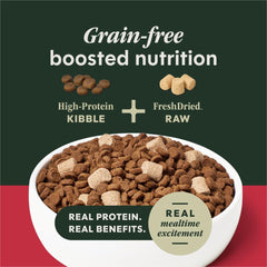 Instinct RawBoost con carne de res de EE. UU. como primer ingrediente proteico.