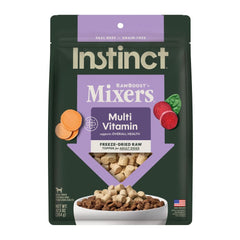 Instinct RawBoost complemento para perros, sin granos, aporta sabor y nutrición al plato diario.