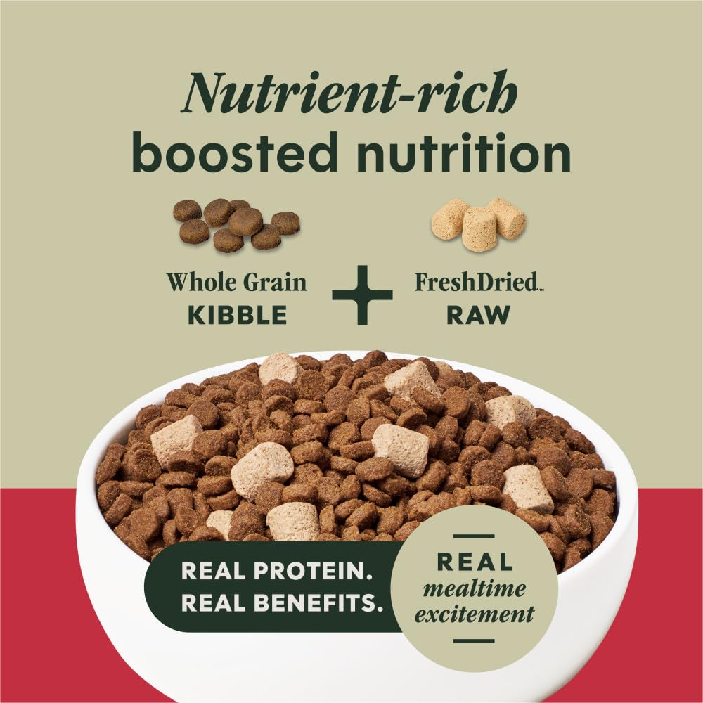 Instinct RawBoost destaca la mezcla crujiente y crudo para sabor intenso.