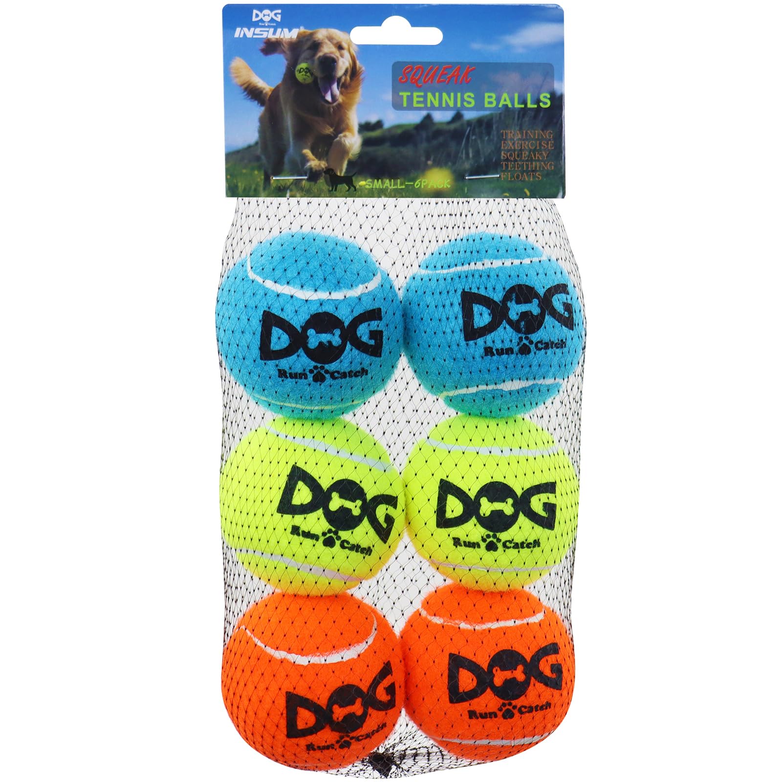Bola INSUM de tenis pequeñas, 2.0 pulgadas, ideal para entrenar colores y juego diario.