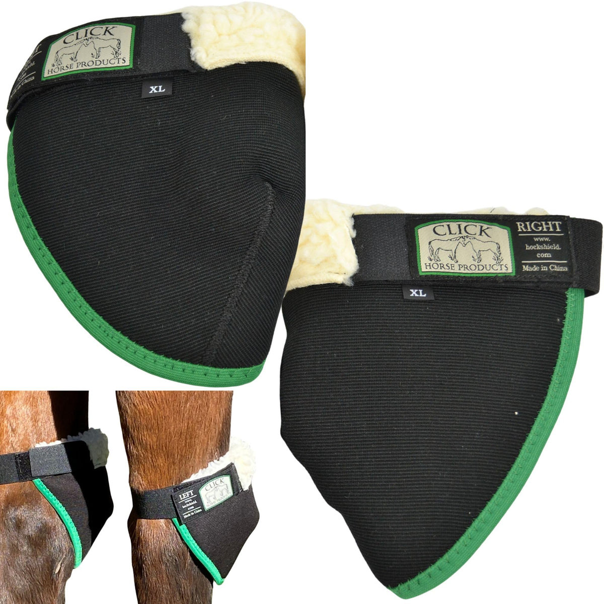 Intrepid Click Hock Shield cubre completamente el corvejón, protección contra rozaduras.