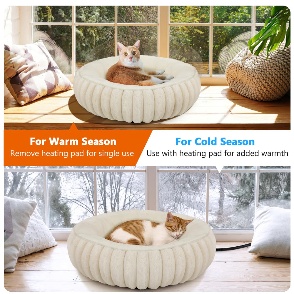 Cama INVENHO dimensiones 20x20x6 pulgadas, apta para gatos grandes y perros pequeños
