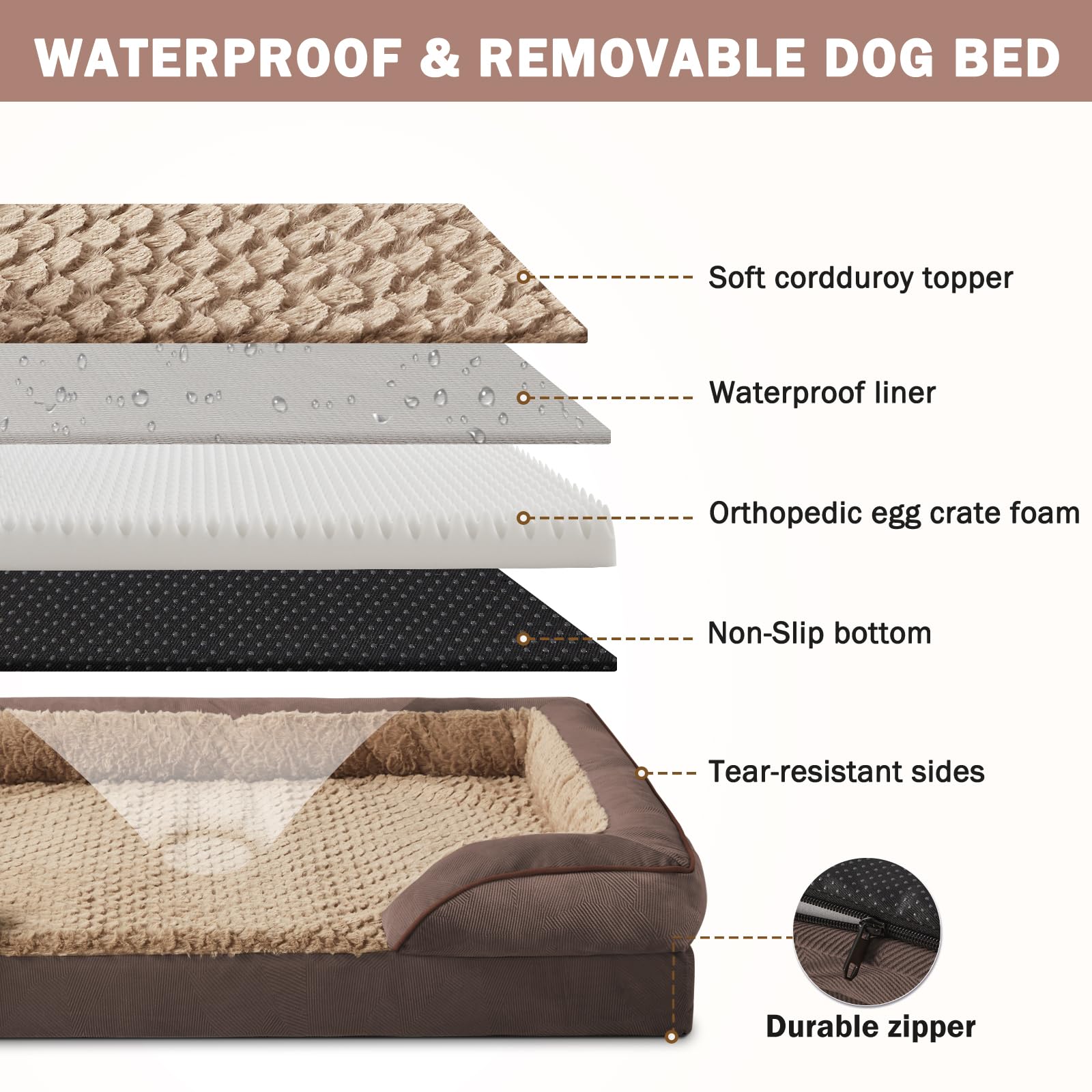 Base antideslizante INVENHO mantiene estable la cama para perros