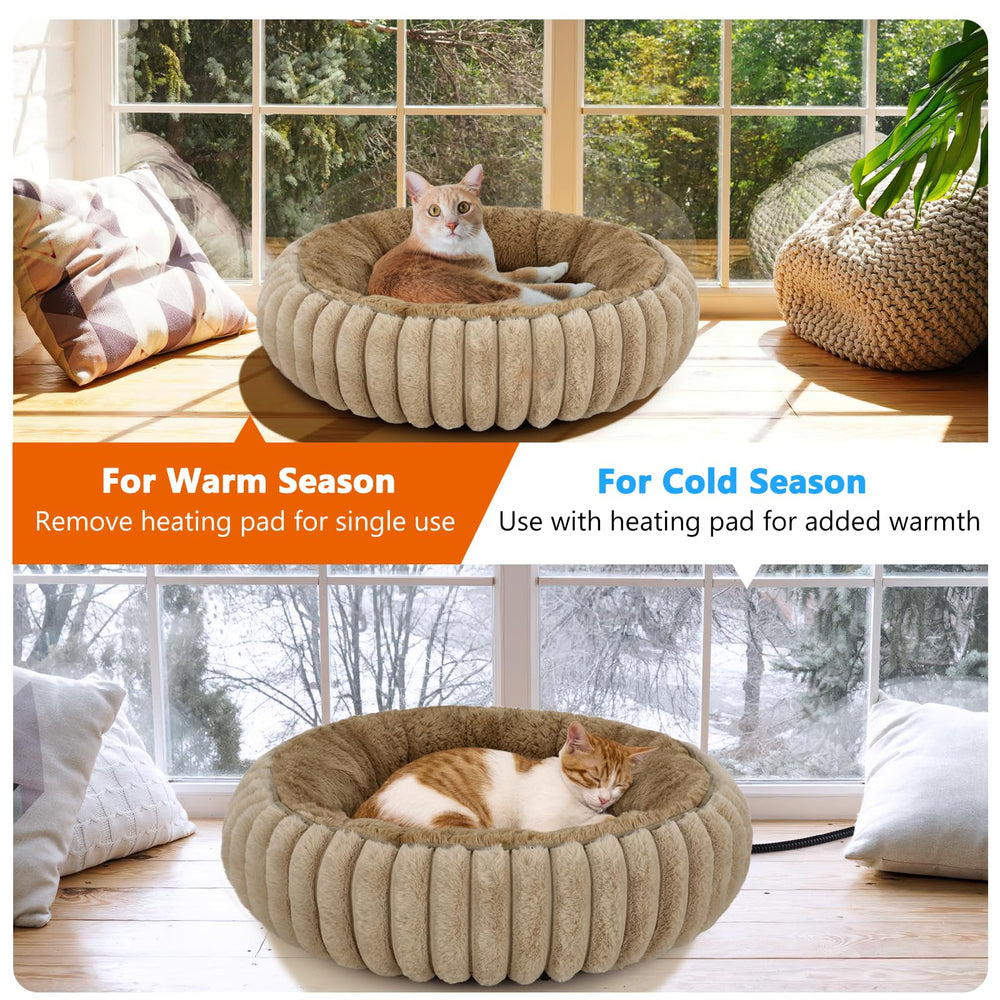 Cama para todas las estaciones INVENHO, suave y cálida para mascotas