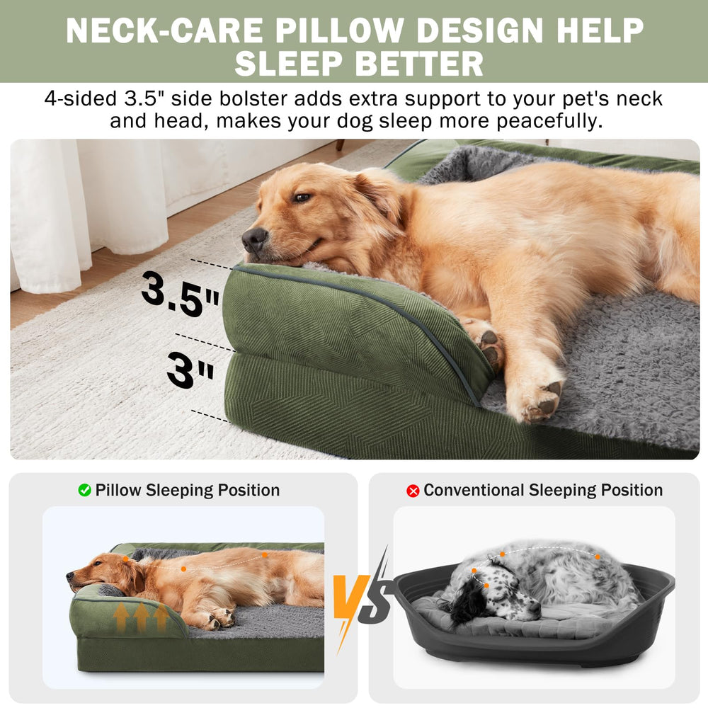 INVENHO cama para perro base alta densidad, soporte estable