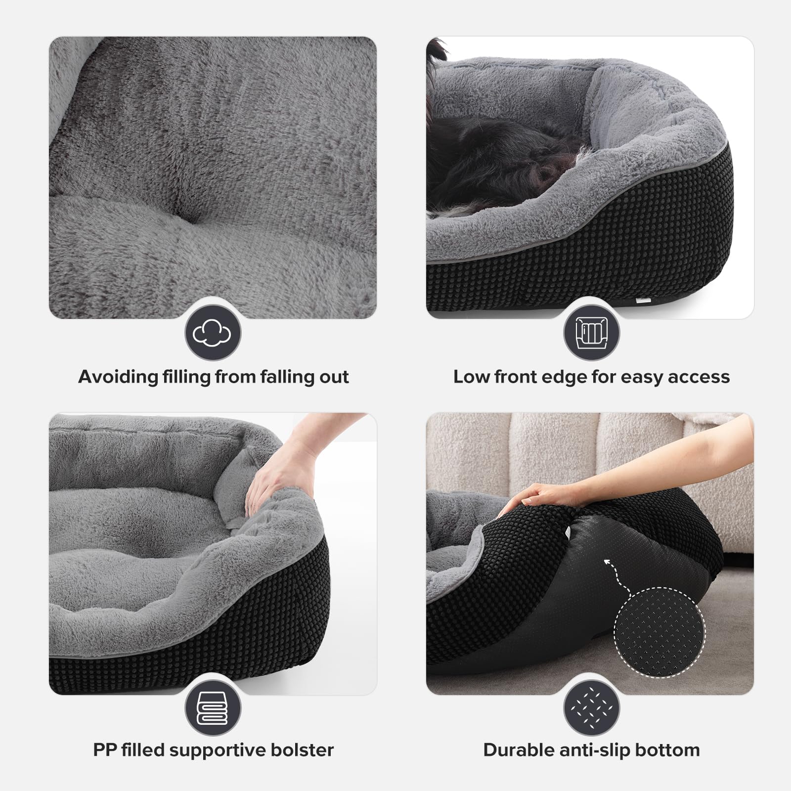 Ideal para perros mayores con acceso fácil gracias al borde bajo.