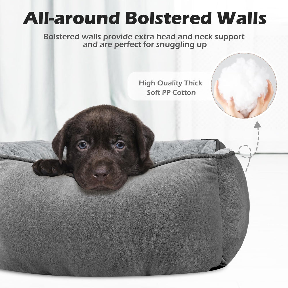 INVENHO Cama para perro grande con bordes elevados que apoyan cabeza y cuello.