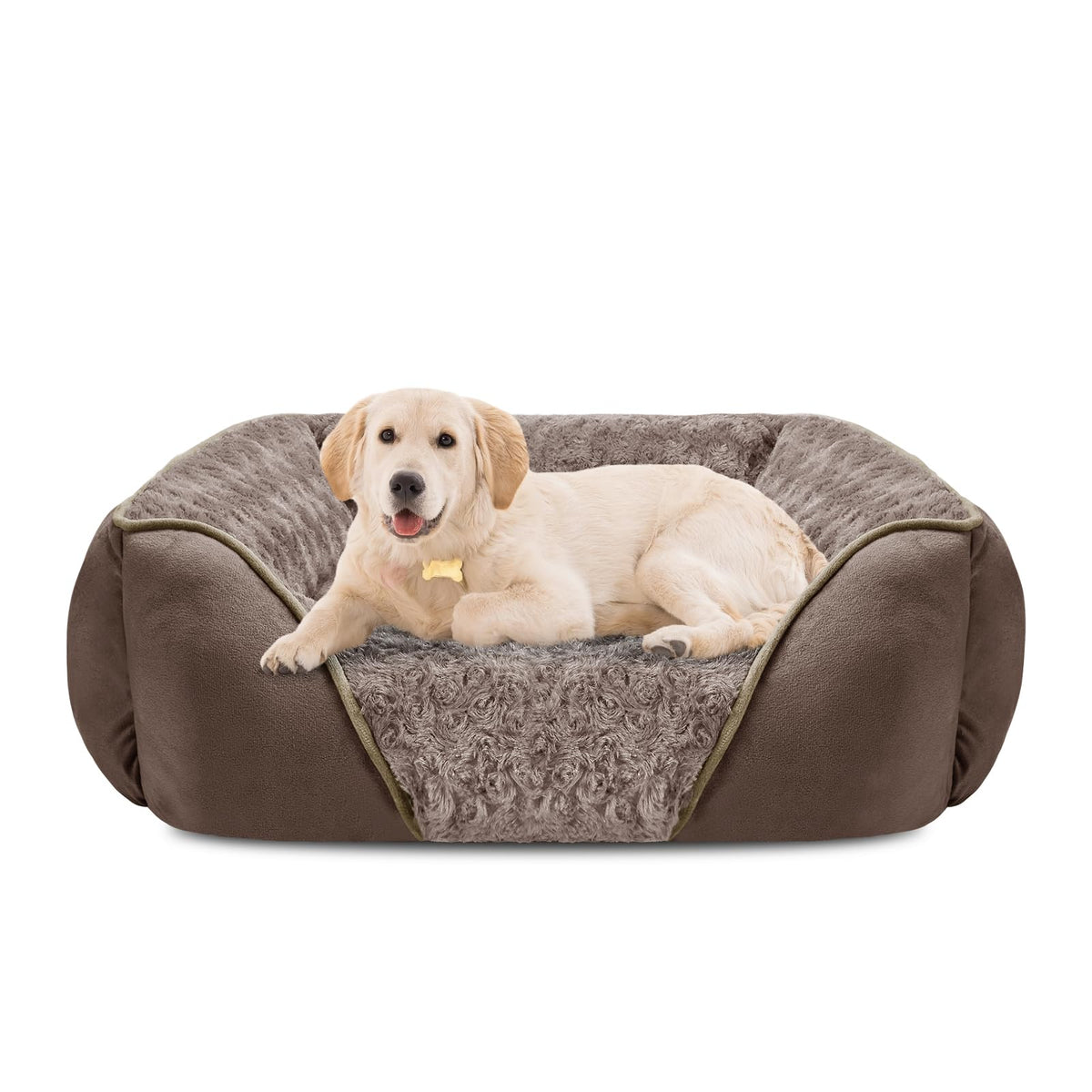 Cama INVENHO grande para perros, diseño rectangular lavable para descanso profundo.