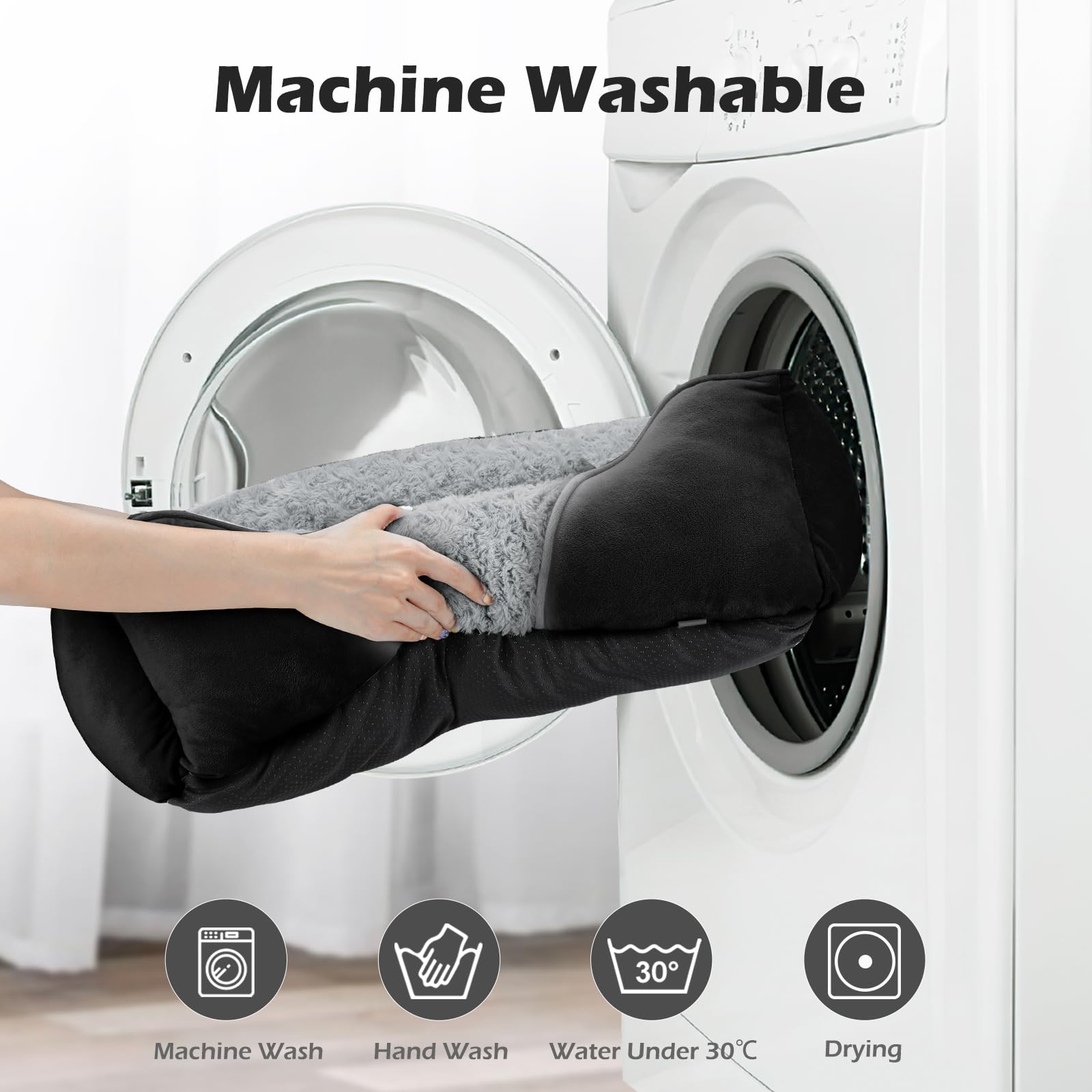 INVENHO cama perro mediana lavado a máquina, limpieza rápida.