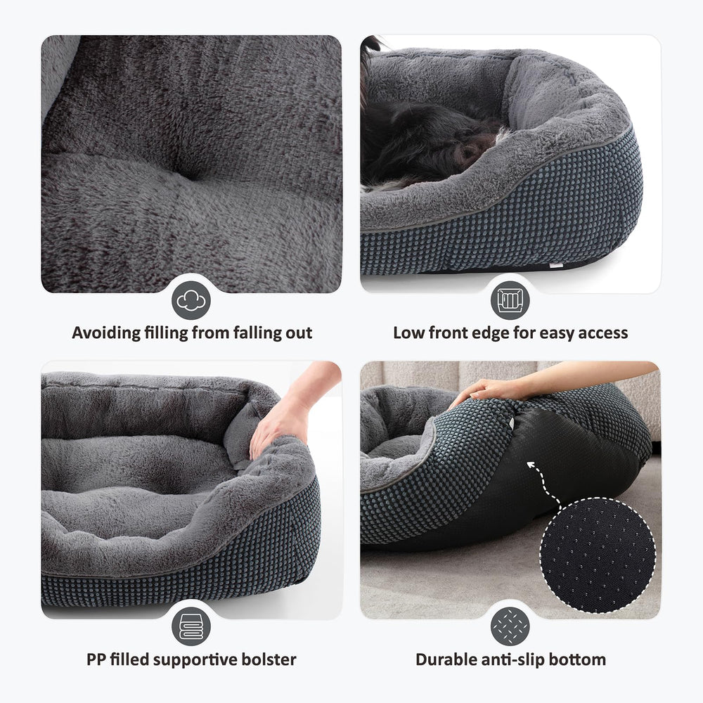 Superficie plush suave de INVENHO para dormir cálido y tranquilo.