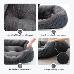Superficie plush suave de INVENHO para dormir cálido y tranquilo.