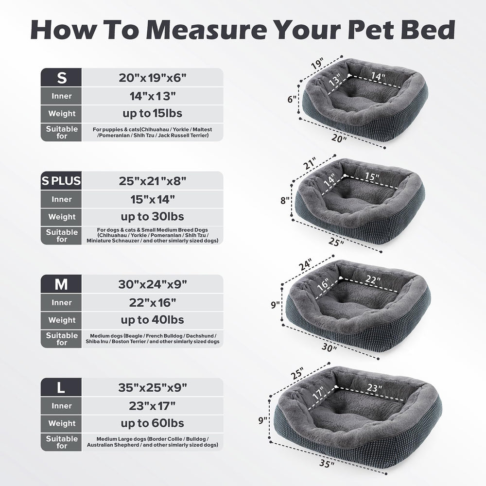 Cama INVENHO para perros pequeños, lavable a máquina para limpieza fácil.