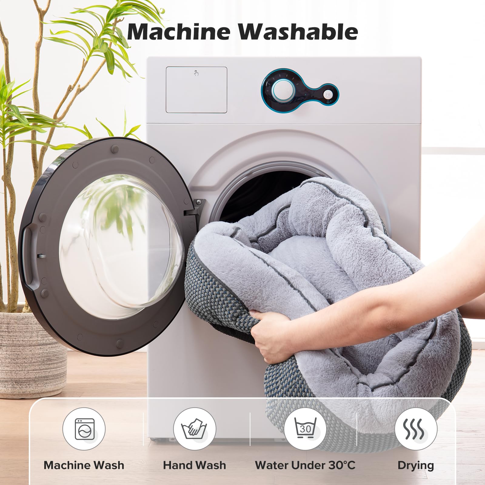 Cama INVENHO lavable a mano o lavadora para limpieza fácil