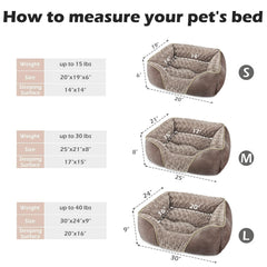 Cama INVENHO para perros pequeños, rectángulo cómodo para dormir.