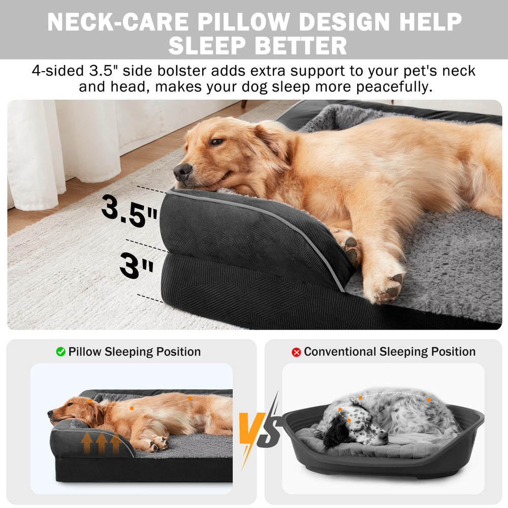 Invensho Cama para perro XL base antideslizante mantiene la cama en su lugar
