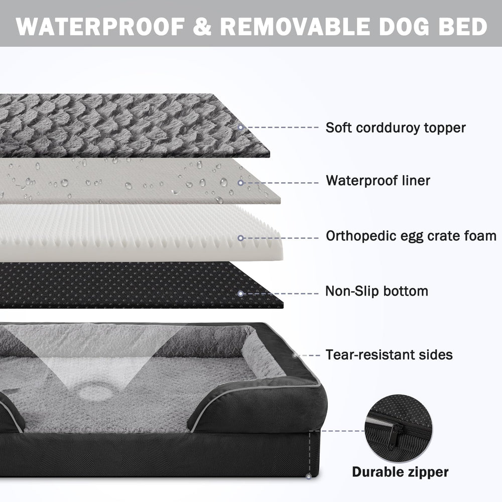 Invensho Cama para perro XL superficie suave con textura para sueño tranquilo